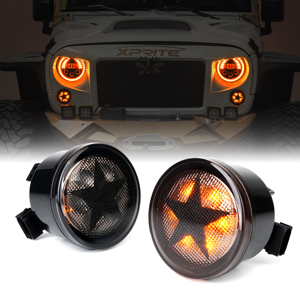 LED Amber Turn Signal Light for Jeep Wrangler JK Assembly | Xprite USA