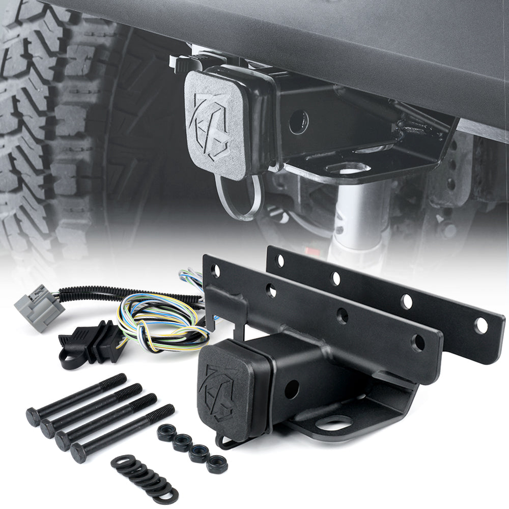 Jeep JK Tow Hitch Steel 2 Inch Rear Receiver with plug | Xprite USA