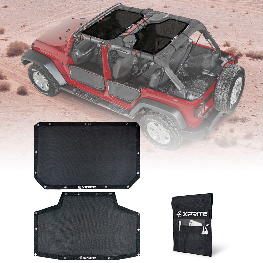 Jeep Wrangler JKU Bikini Top Sunshade for 4 Doors