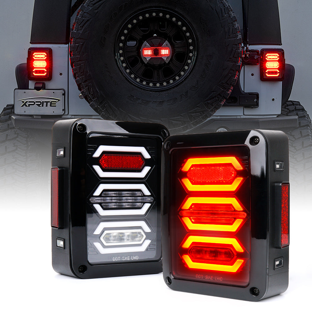 G3 Diamond Series LED Taillight Assembly For 2007 - 2018 Jeep Wrangler JK  JKU