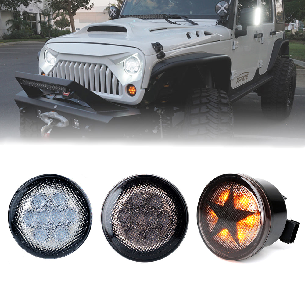 LED Amber Turn Signal Light for Jeep Wrangler JK Assembly | Xprite USA