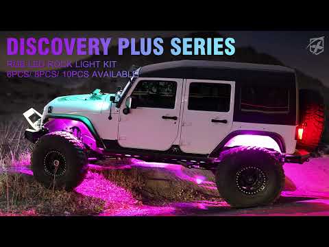 Multi-color RGB-W Rock Lights for Off-roading