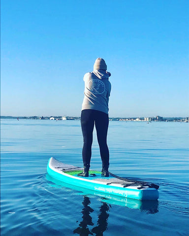 What at wear while winter Paddling on Sandbanks Style paddleboard