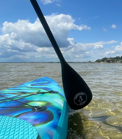 which way round should a sup paddle go