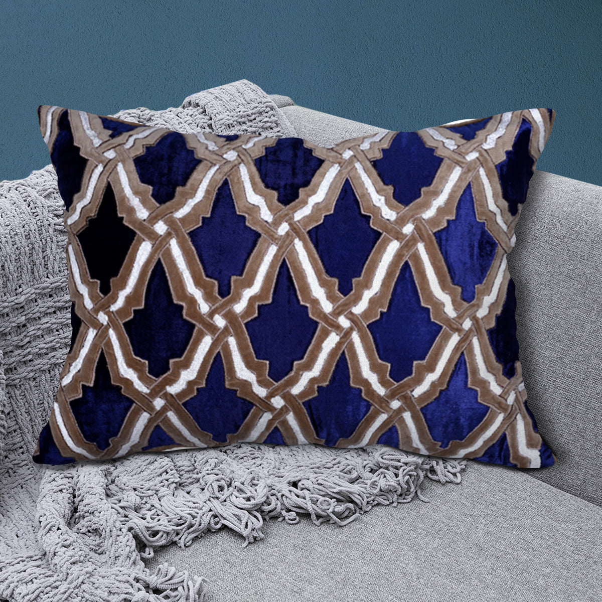 Navy Blue Throw Pillow Covers - Set of 2 and 4, 18 x 18 Inches Set of 2