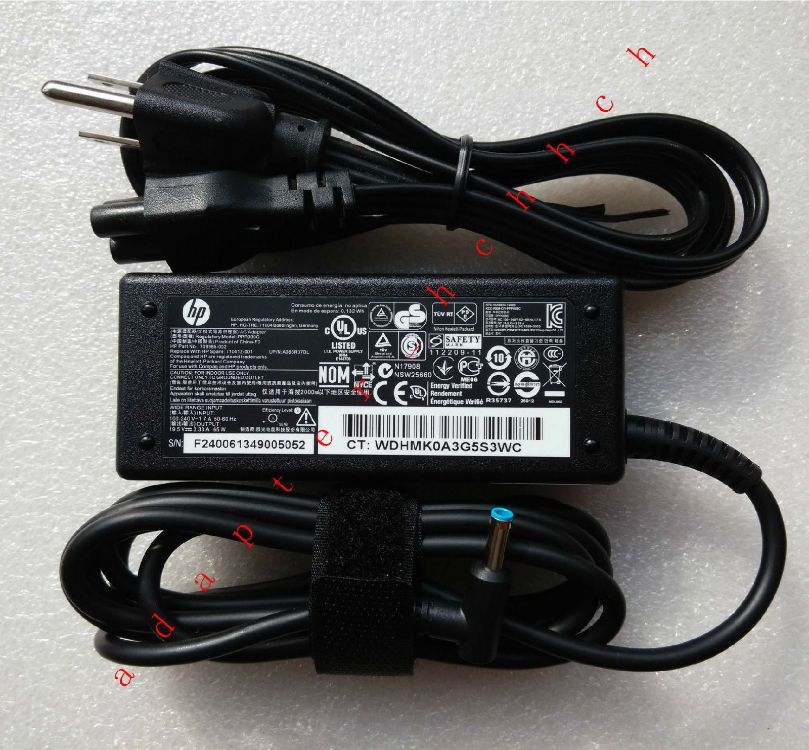 Original Genuine Oem Hp 65w Cordcharger Pavilion 15 D020dx15 D069wm 6860