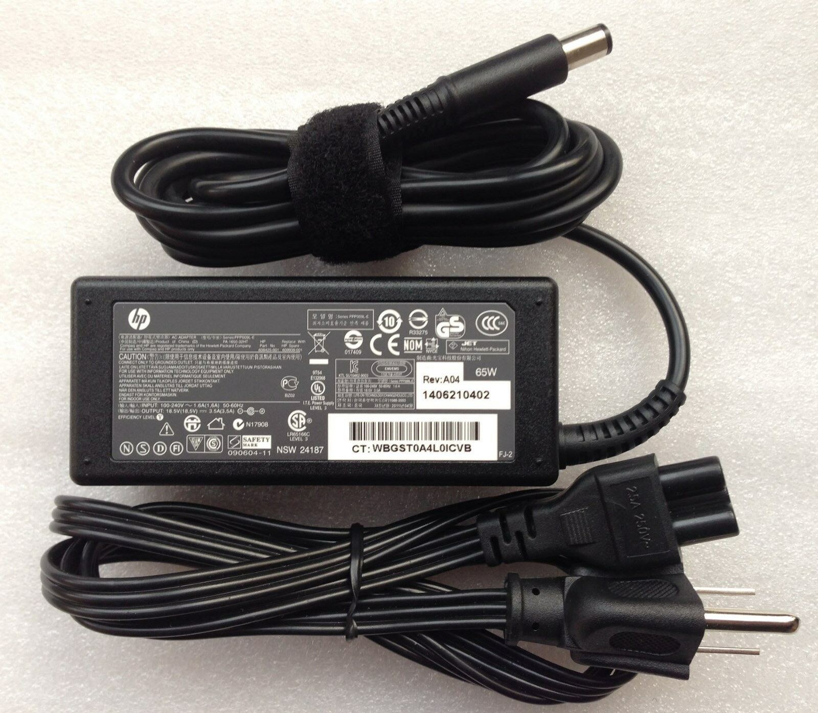 Original Oem Hp 65w Smart Ac Adaptercord For Hp Probook 450 G1g4t52 3615