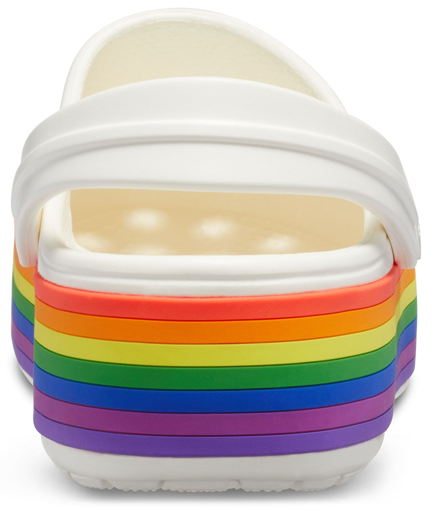 crocband platform rainbow clog