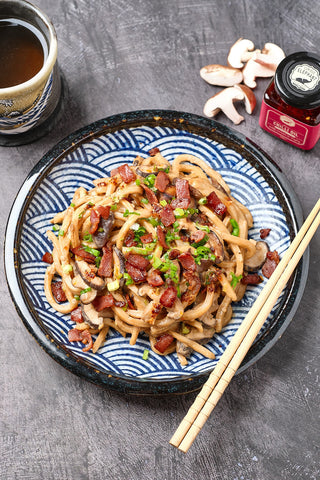 Creamy Mushroom Udon Noodles