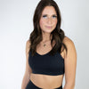 Vixen V-Neck Sports Bra with Strappy Back Detail - A-D Cup | SALE