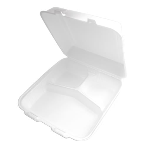9 X 9 1-Compartment Foam Hinged Container 200/Case – To Go Packaging