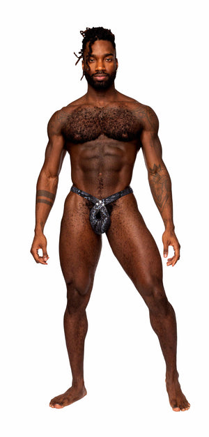 Male Power Cock Pit Net Cock Ring Thong Underwear with Snap Off