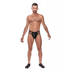 Male Power Cock Pit Net Cock Ring Thong Underwear with Snap Off