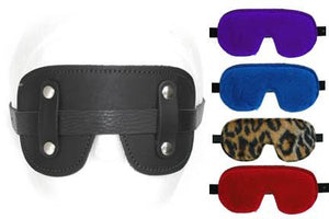 Rouge Leather Open Eye Blindfold Mask Choice of Colour