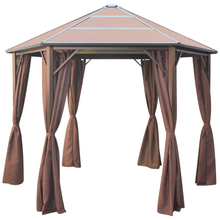 Load image into Gallery viewer, Aluminium Gazebo with Curtains Brown 310 x 270 x 265 cm