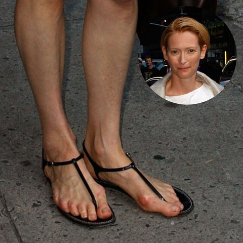 celebrities with bunions tilda swinton feet