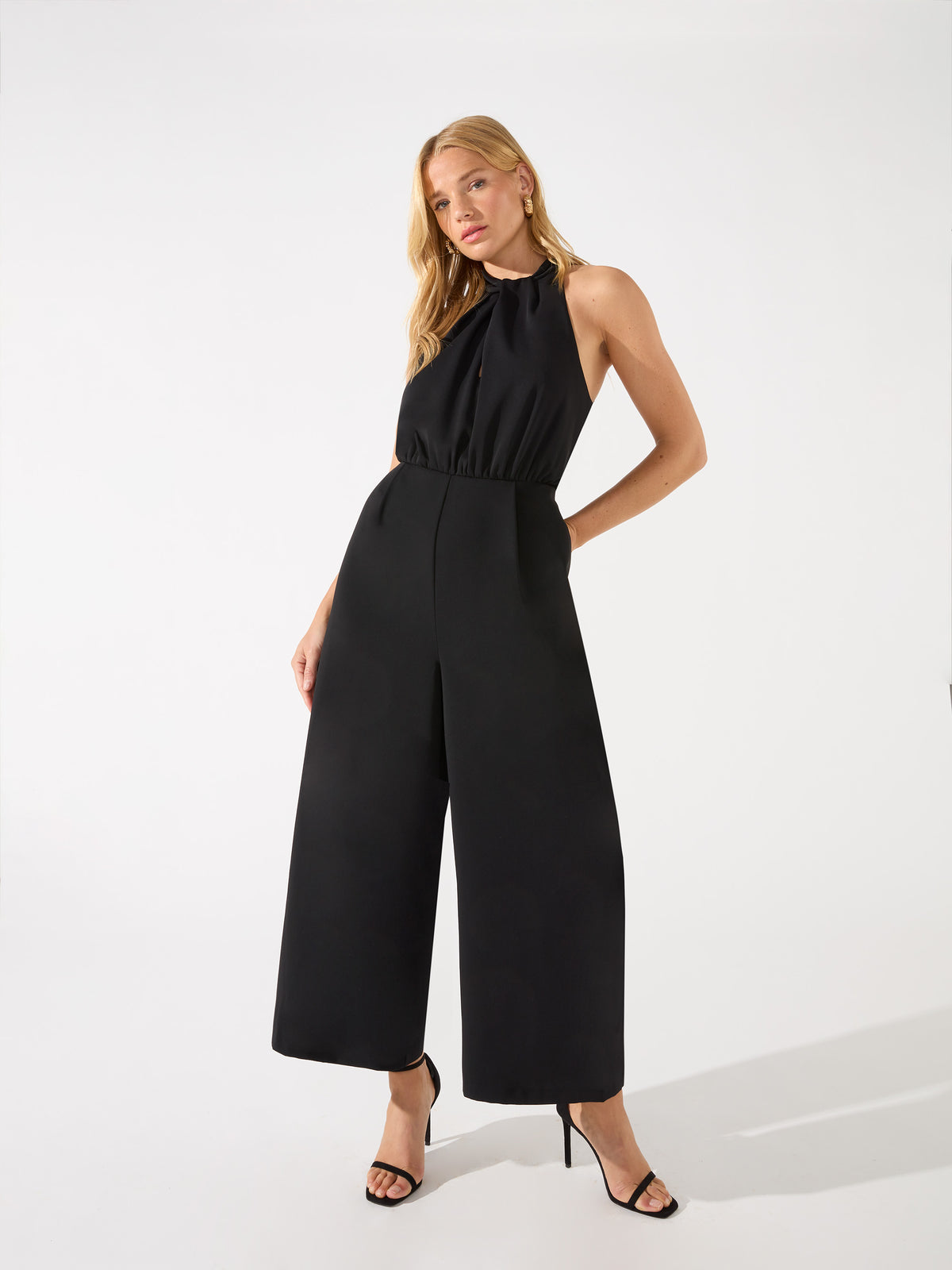 Sophia Twist Neck Culotte Jumpsuit – Ro&Zo