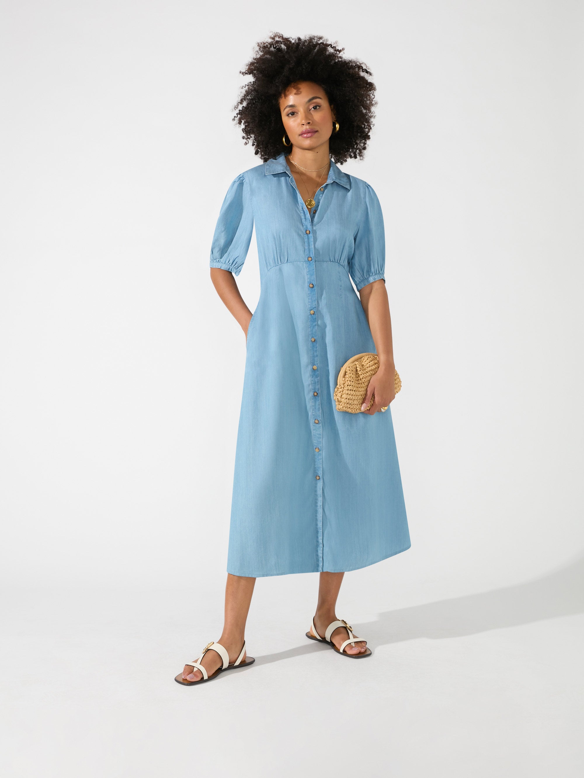 Tencel sales midi dress