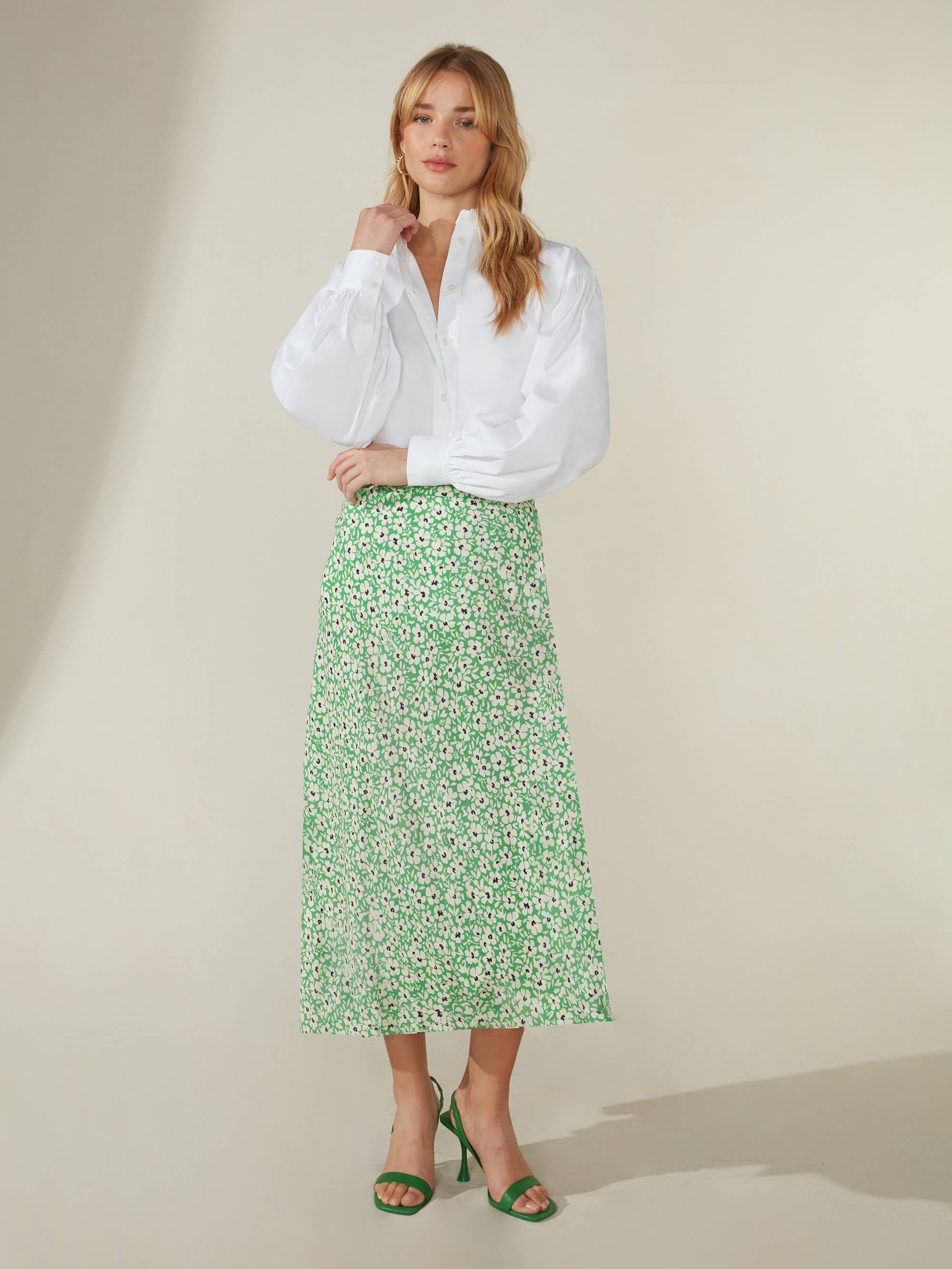 Ditsy Print Midaxi Skirt – Ro&Zo