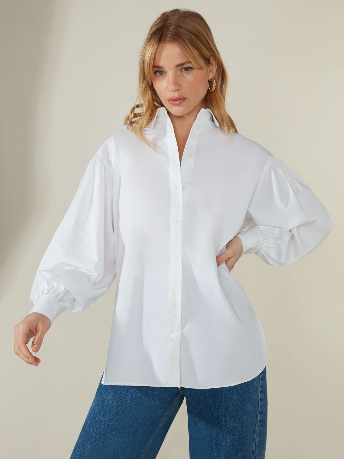 Broderie Anglaise Collar Shirt - Ready-to-Wear 1AB7DI