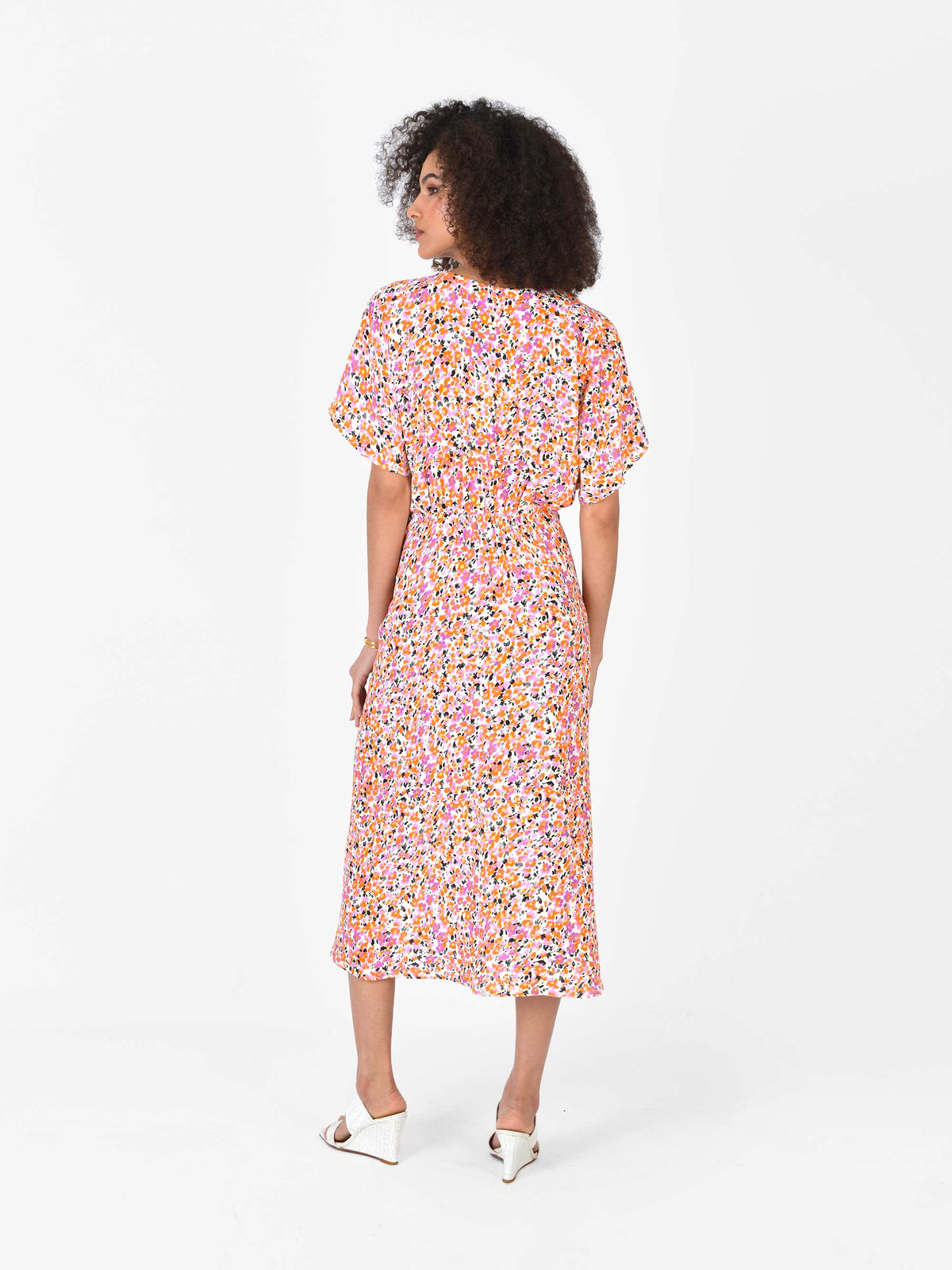 Dotty Print Button Wrap Dress – Ro&Zo