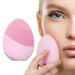 Facial Cleansing Brush, Exfoliating Face Brush Sonic Cleansing Silicone Waterproof Anti-Aging Massager