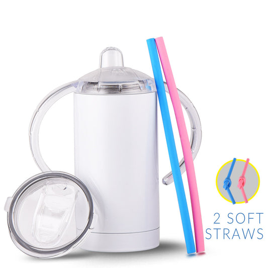 No bottom seam Blank 12 oz straight 2 LIDS sippy cup tumbler for subli –  Kenzie's Corner Boutique