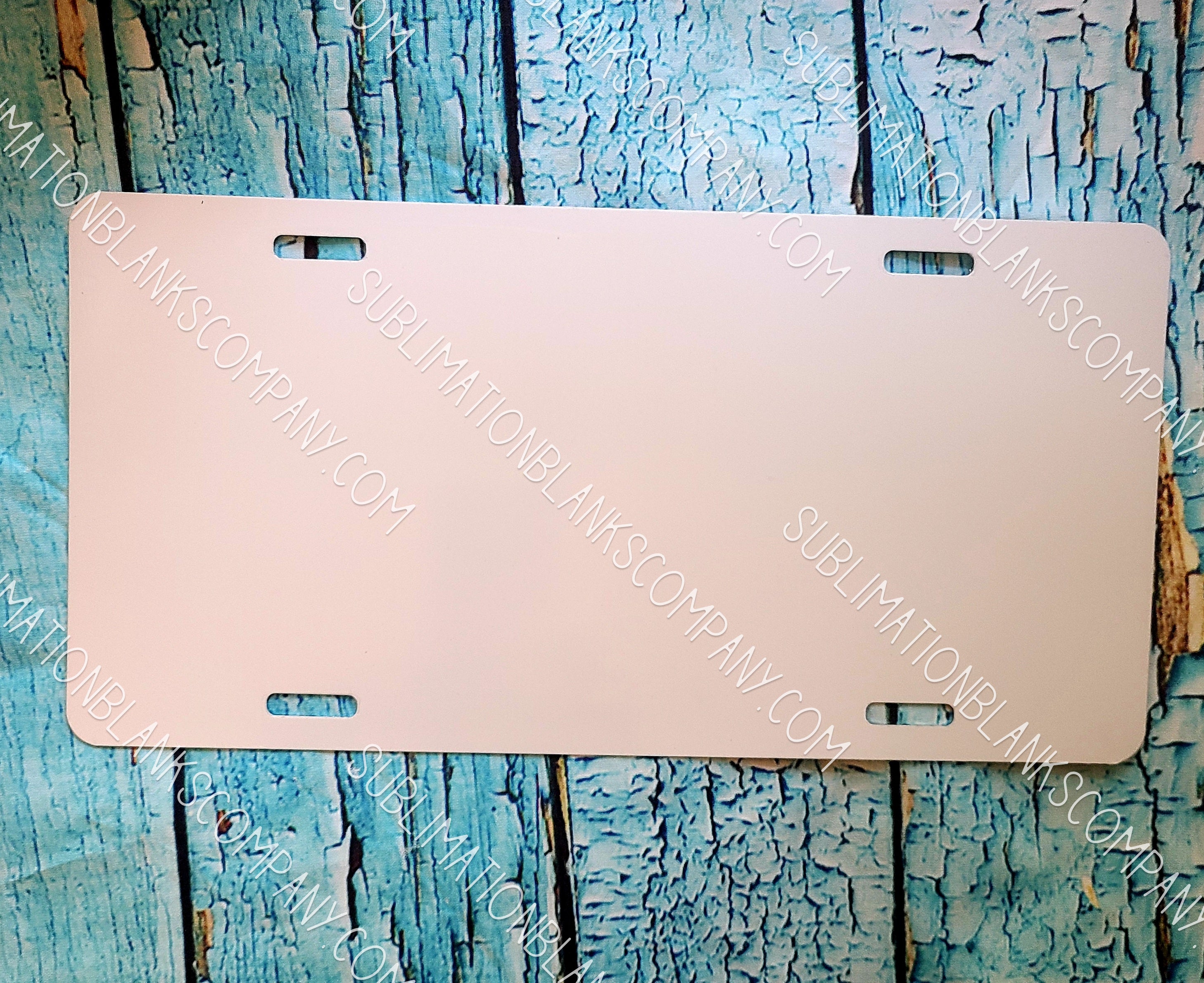 3-Pack Aluminum License Plate Frame Sublimation Blanks. Laserable