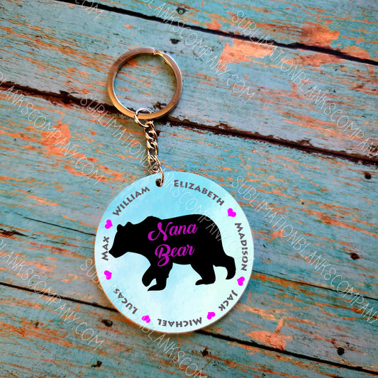 Animal Mama Tie Dye sublimation Key Chain/ Key Fob