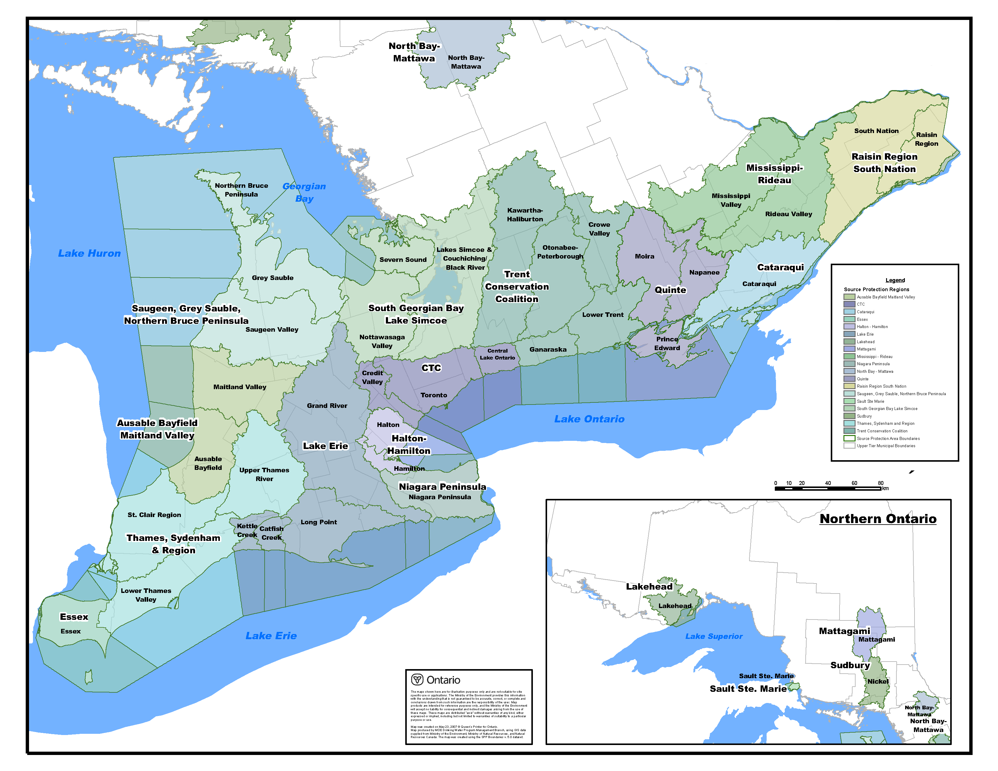 map of source proection committees in ontario