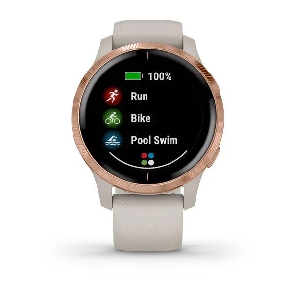 Garmin Venu light sand and rose gold, multisport smartwatch 010-02173-