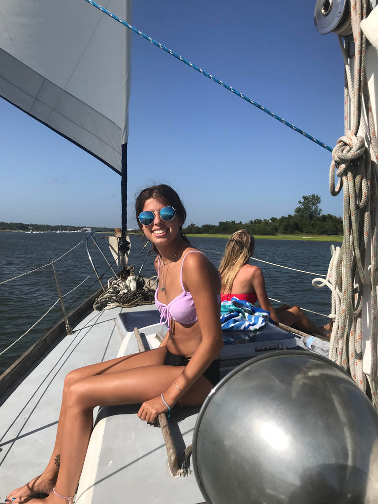 Amber enjoying the sail