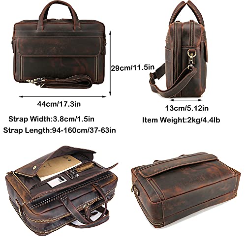 17 inch leather briefcase