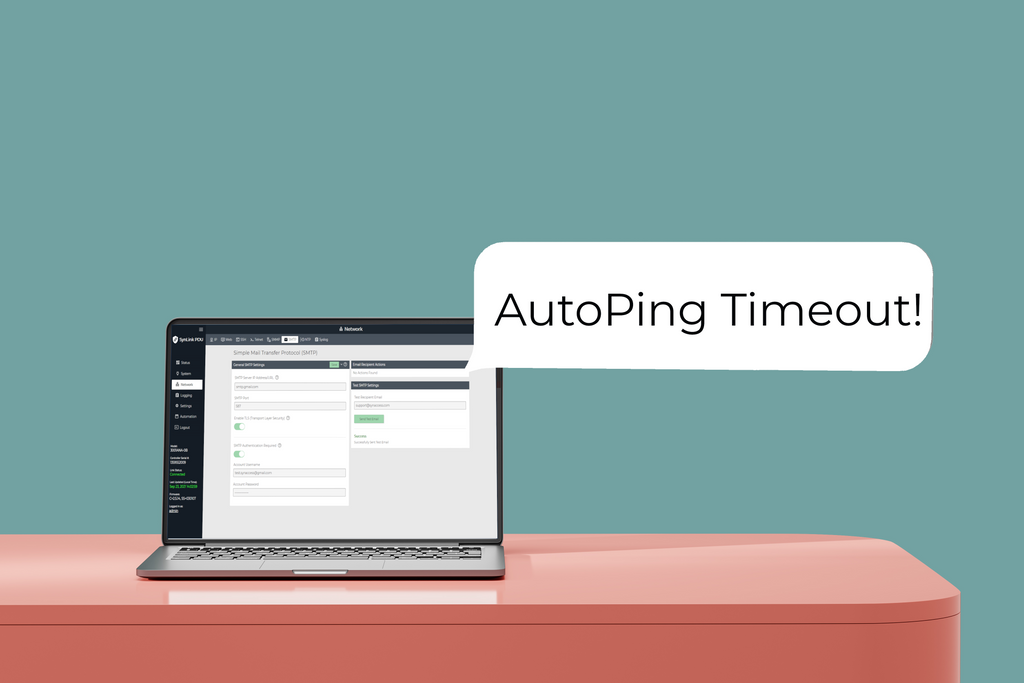 Email Setup - AutoPing Timeout Alert