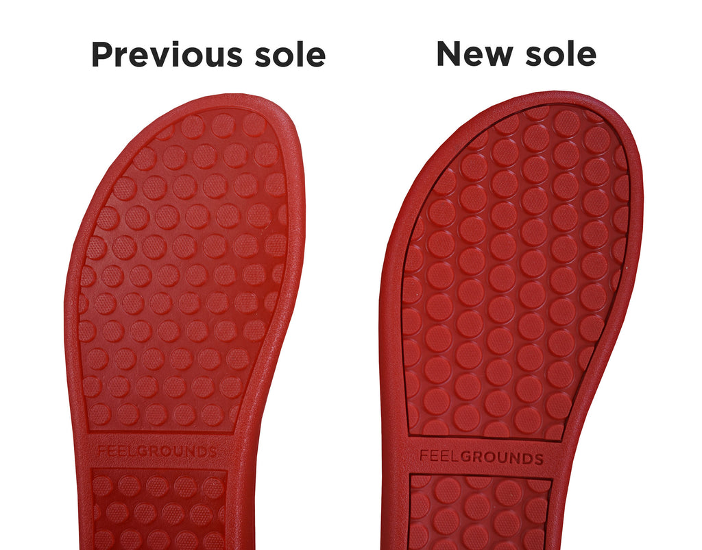 Feelgrounds new sole vs. old sole comparison