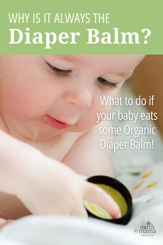 Why is it always the diaper balm? What to do if your baby eats some Organic Diaper Balm!