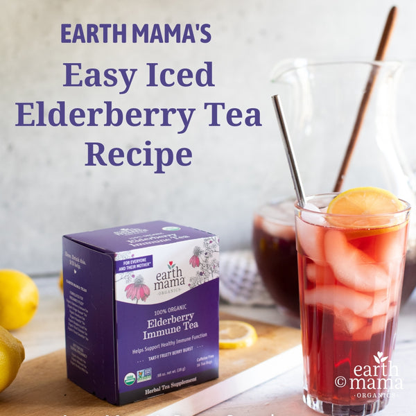 Earth Mama Organics | Iced Elderberry Tea Recipe