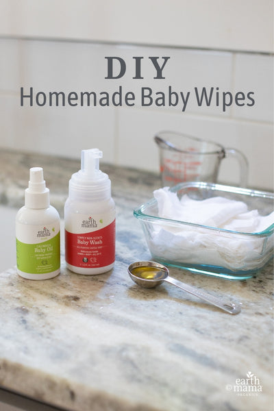Earth Mama Organics homemade baby wipes