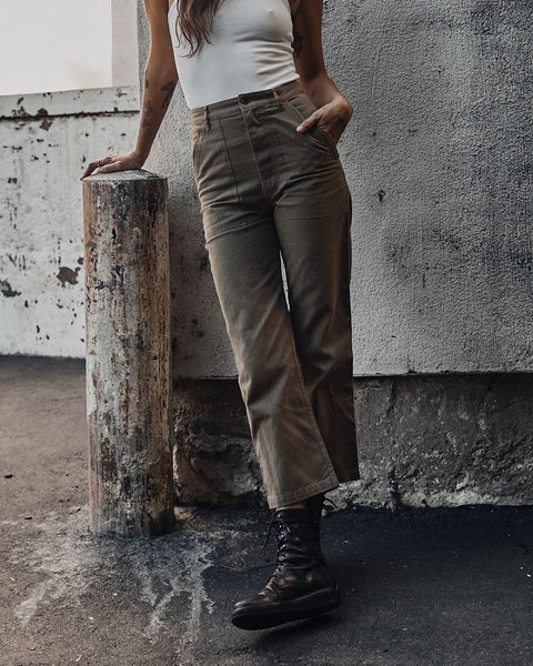 Service Fatigue Olive Pants | Women's Trousers – P&Co USA