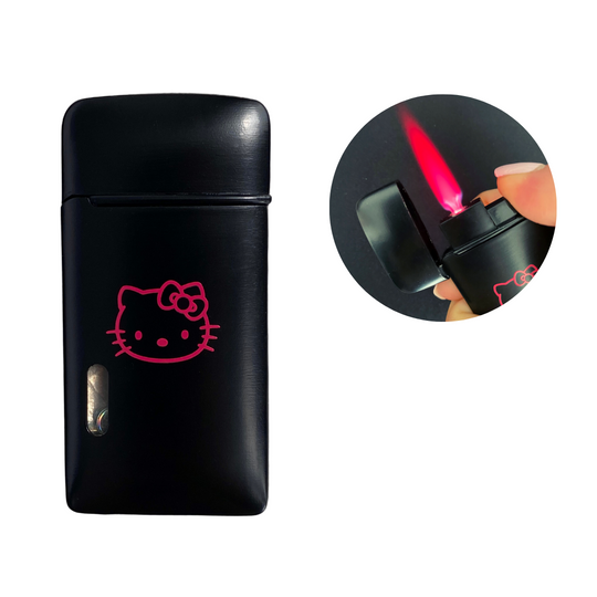 Black Pink Flame Hello Kitty Lighter 2 0