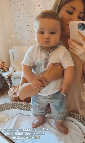 amber lancaster baby boy lightning bolt shorts and lightning bolt henley top 