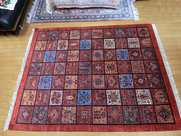 カシュガイ族　手織り絨毯