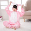 Flannel Children pajamas Kigurumi Kids Pink Panther pajama lovely animal Robe Bathrobe winter cosplay Girl Halloween Costumes - Amexza.com
