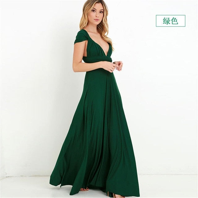 Summer Sexy Women Maxi Dress Red infinity Long Dress Multiway Bridesmaids Convertible Wrap Party Dresses Robe Longue Femme - Amexza.com