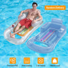 59" Inflatable Pool Float Raft Chair with Headrest Armrest and Cupholder - Amexza.com