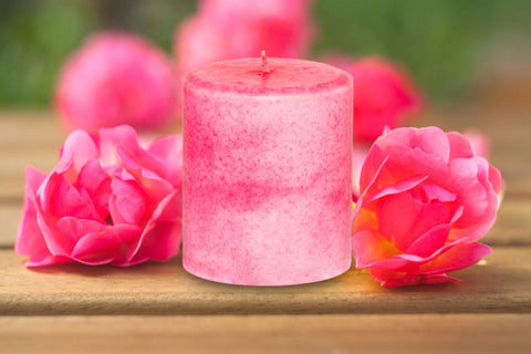 Kindred Essence Rose Petals Pillar Candle