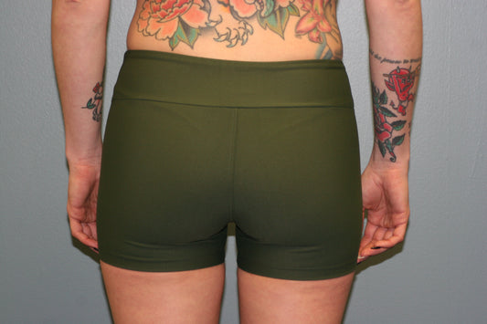 Army Green Female Shorts