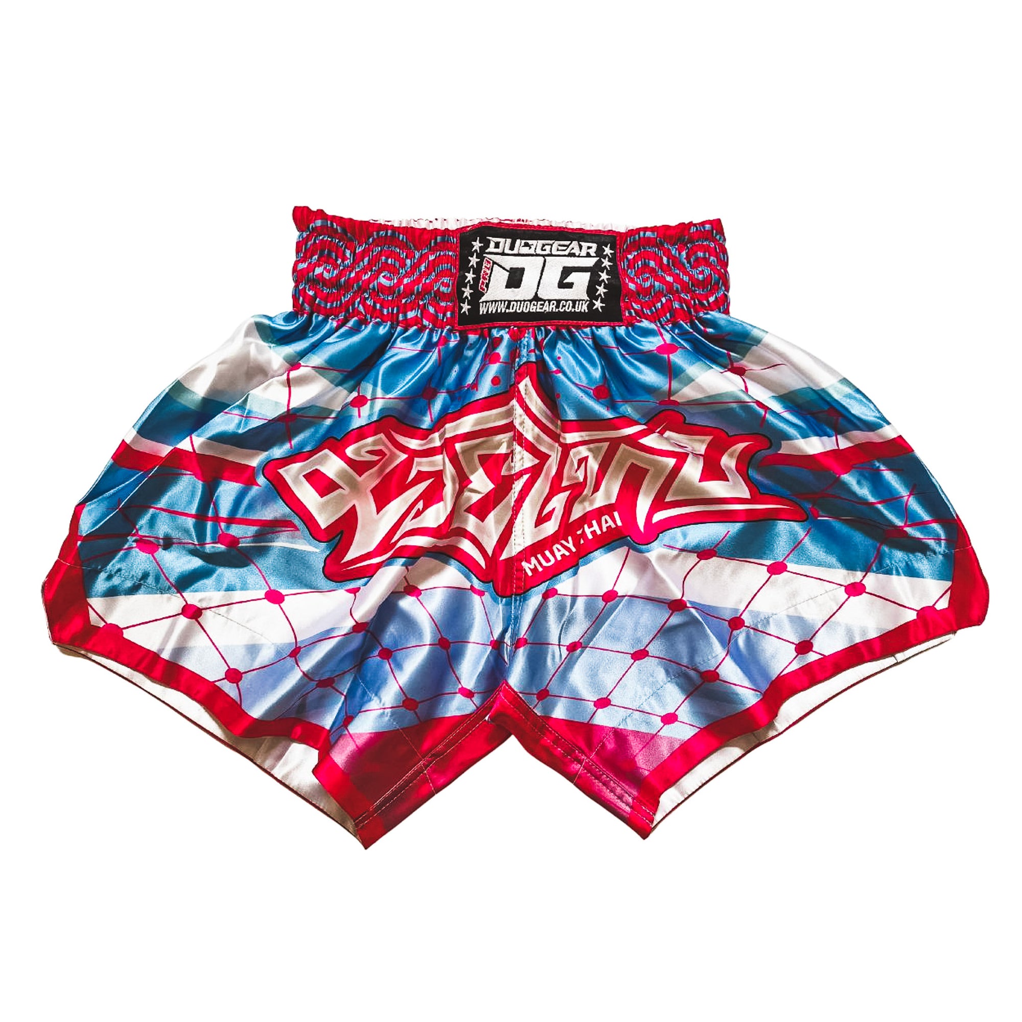 BLUE KB MUAY THAI SHORTS - DUO GEAR UK