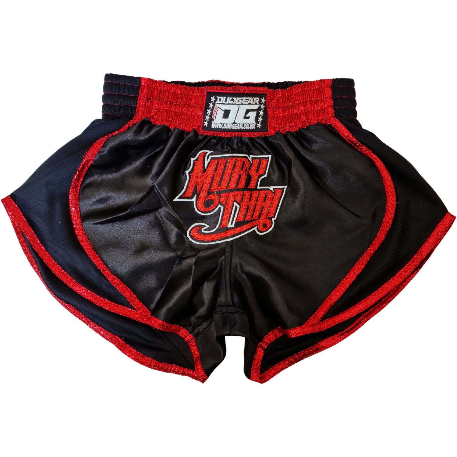 Muay Thai Boxing Shorts for Adult Red and Black Side With Gold Thai Pattern  Stripes -  Norway