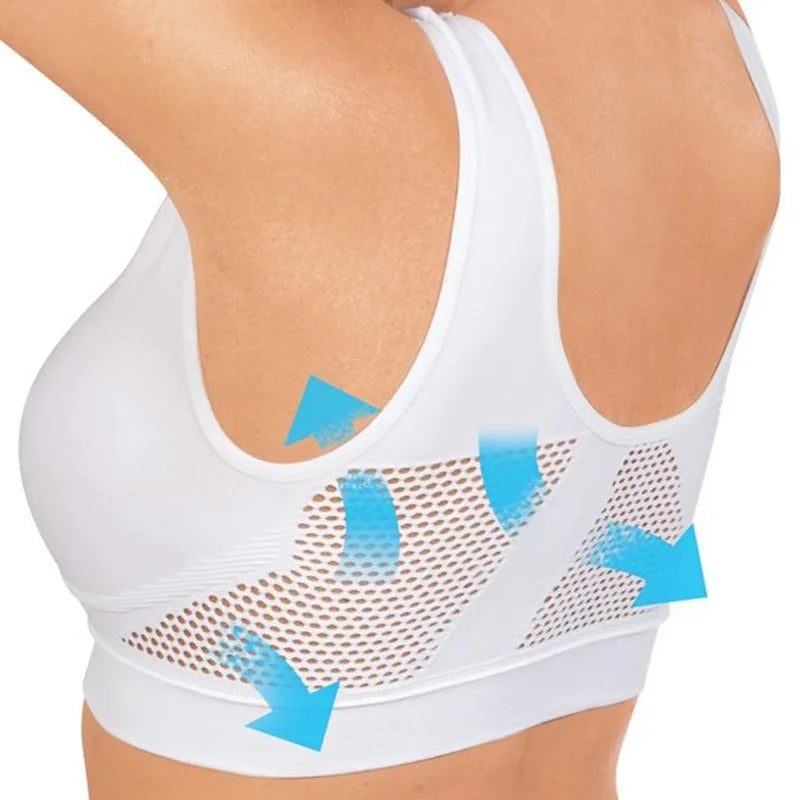 Women's Breathable Sports Vest Bra Sweat-absorbent Shockproof Pad